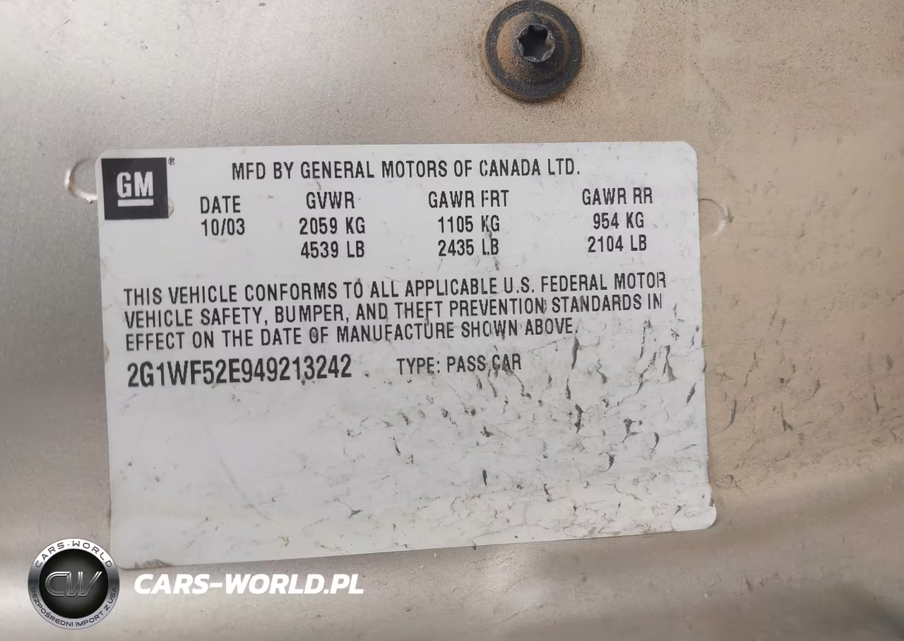 2004 Chevrolet Impala VIN:2G1WF52E949213242 - 9