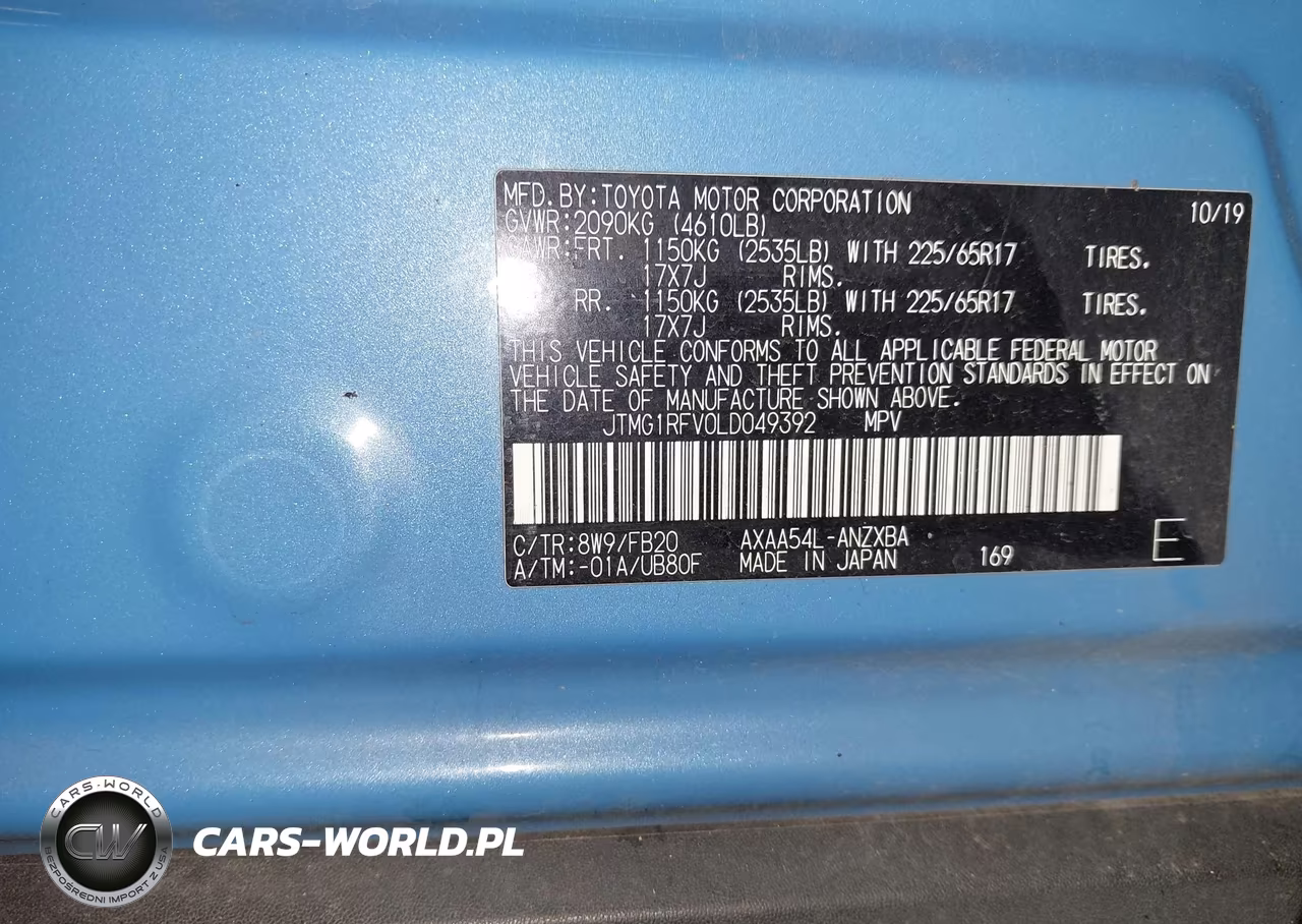 2020 Toyota Rav4 Le VIN:JTMG1RFV0LD049392 - 9