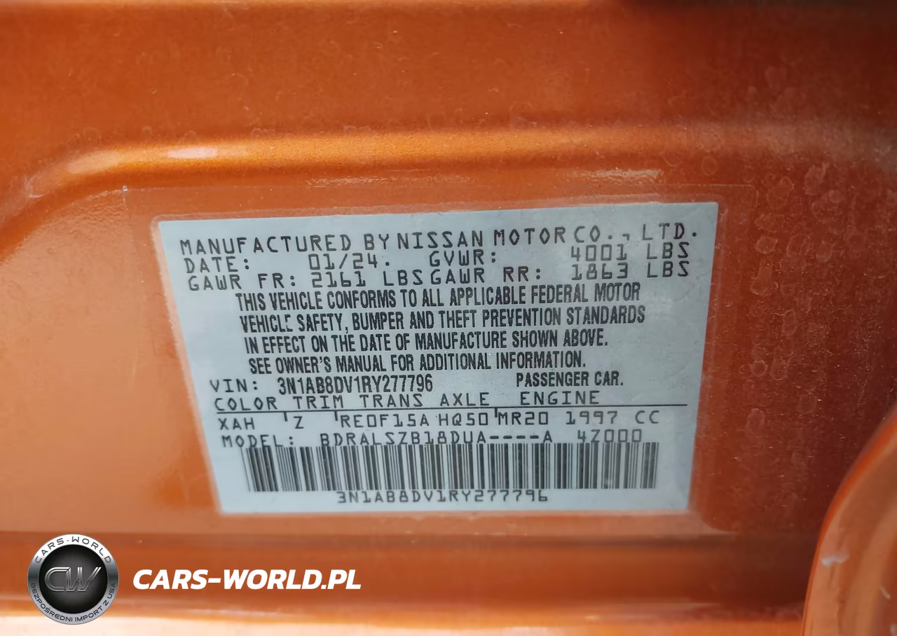 2024 Nissan Sentra Sr Xtronic Cvt VIN:3N1AB8DV1RY277796 - 9