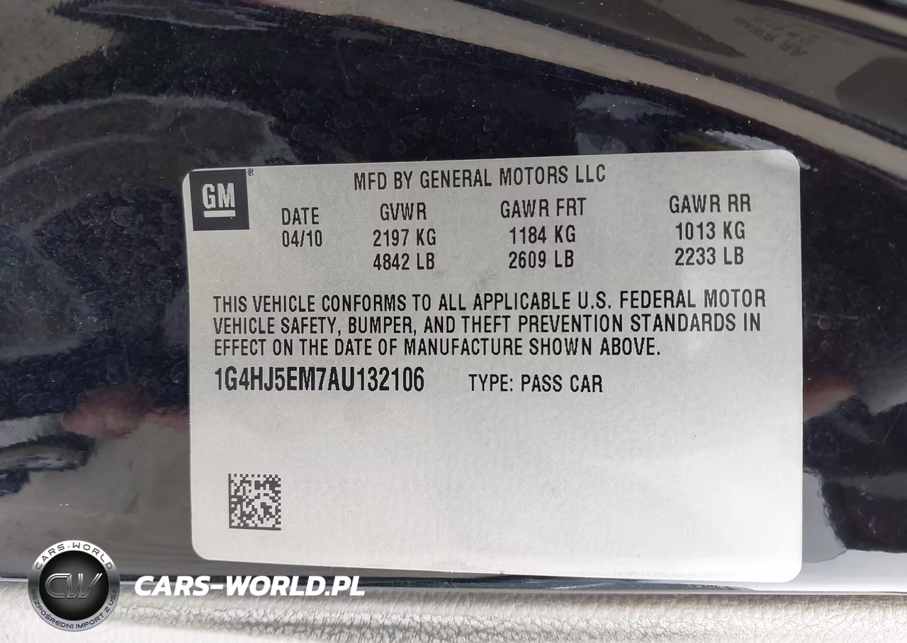2010 Buick Lucerne Cxl Premium VIN:1G4HJ5EM7AU132106 - 9