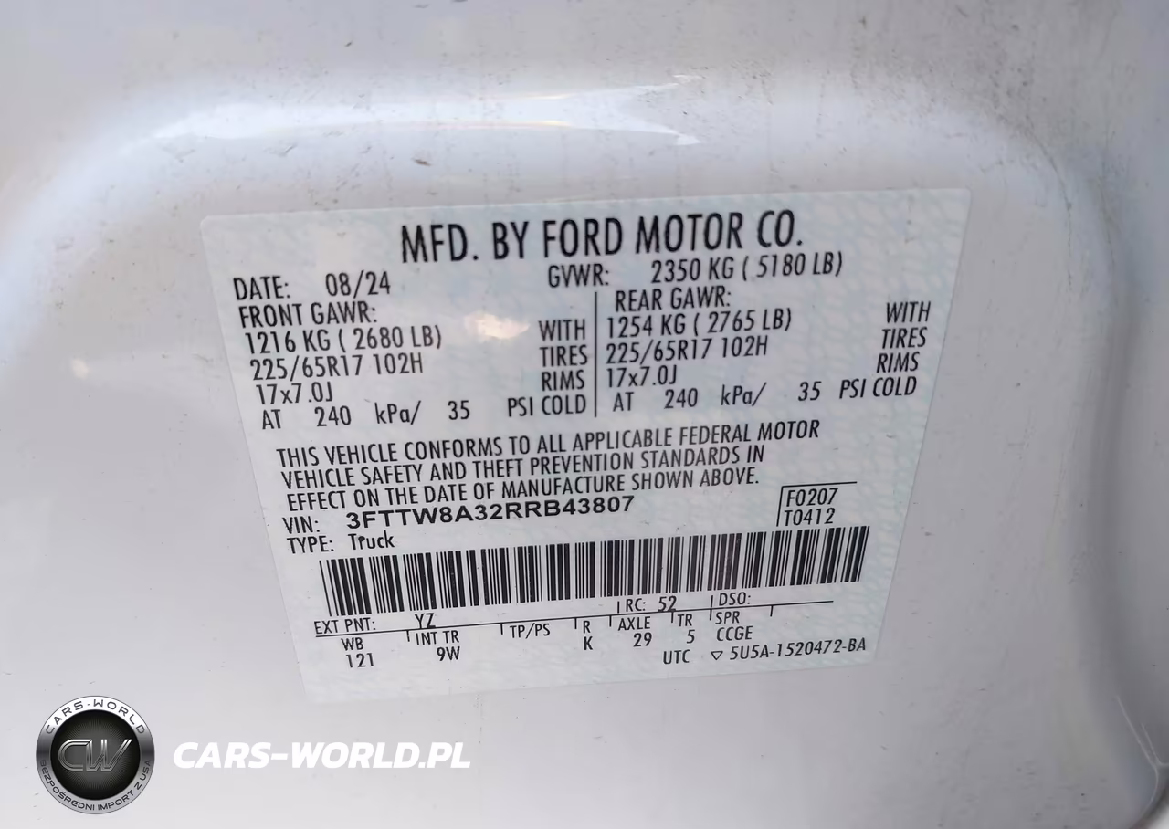 2024 Ford Maverick Xl VIN:3FTTW8A32RRB43807 - 9