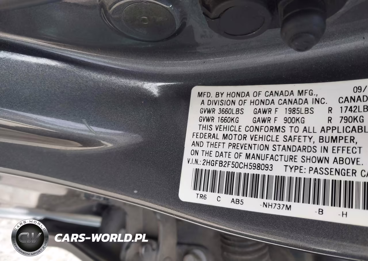 2012 Honda Civic Lx VIN:2HGFB2F50CH598093 - 9