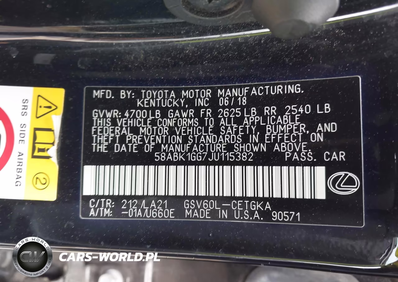 2018 Lexus Es 350 VIN:58ABK1GG7JU115382 - 9