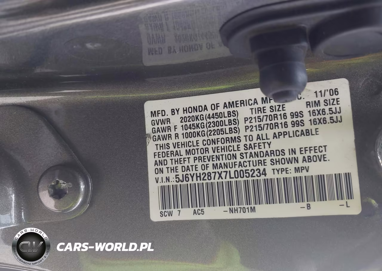 2007 Honda Element Ex VIN:5J6YH287X7L005234 - 9