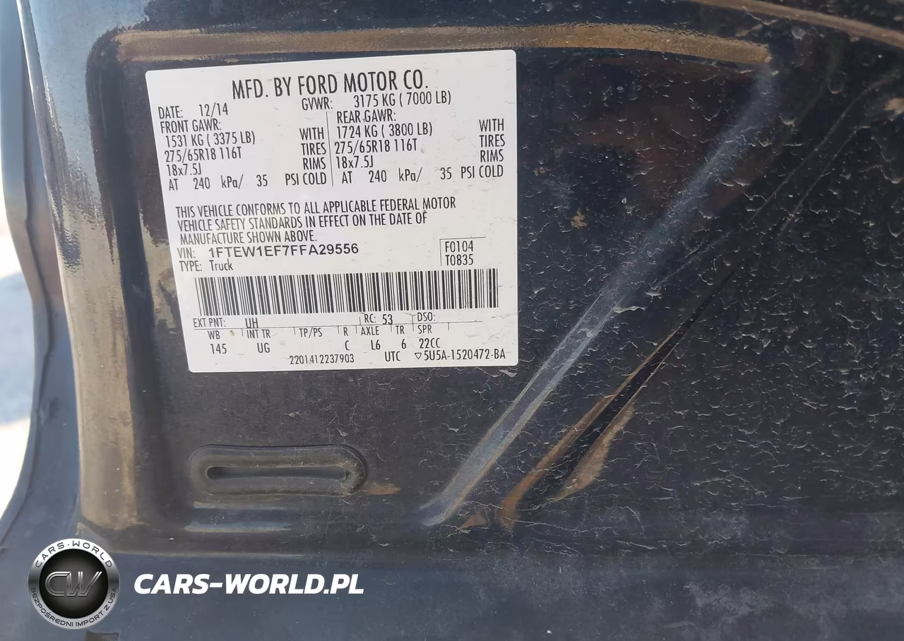 2015 Ford F-150 Xlt VIN:1FTEW1EF7FFA29556 - 9