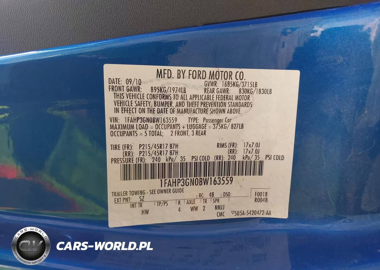 2011 Ford Focus Ses VIN:1FAHP3GN0BW163559 - 9