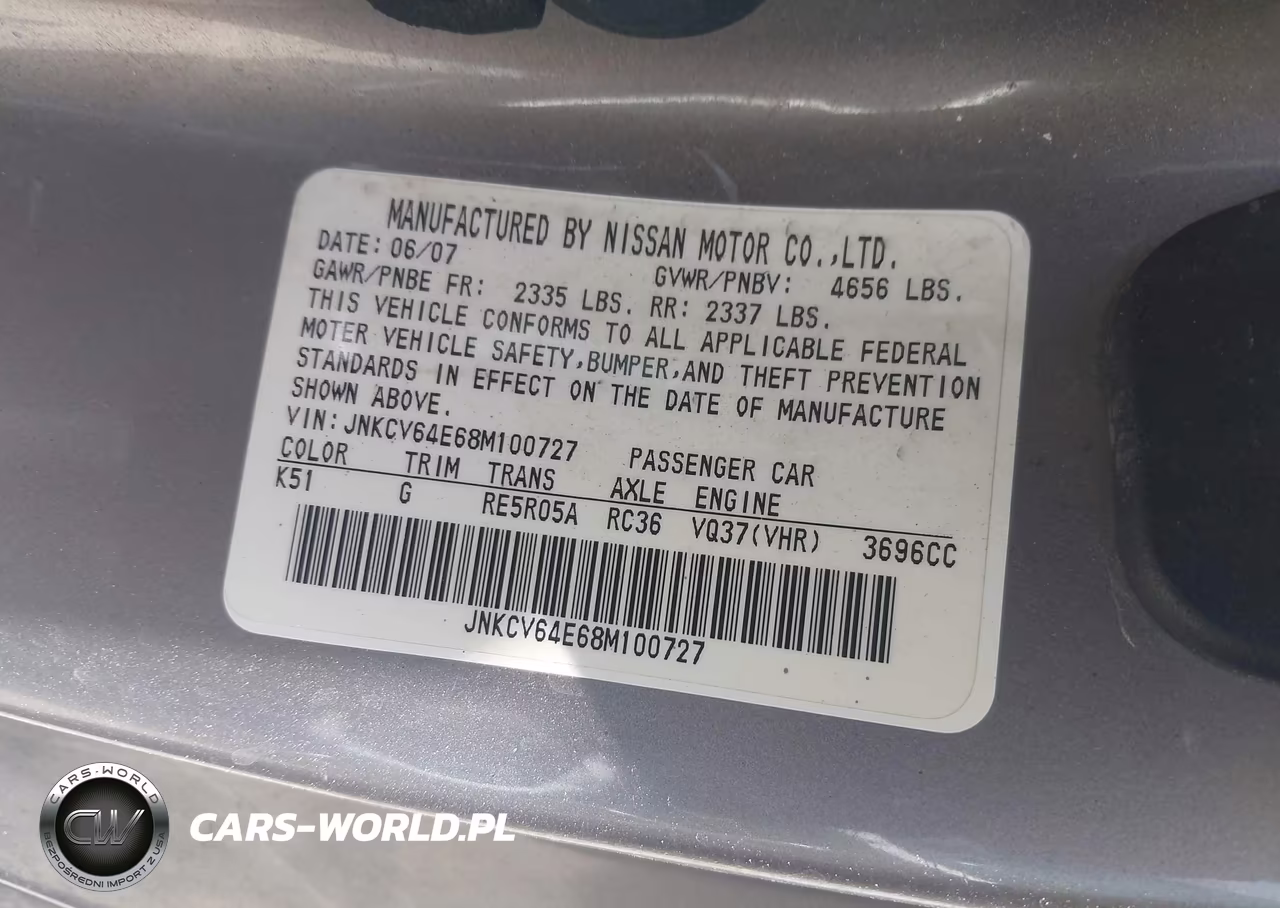 2008 Infiniti G37 Journey VIN:JNKCV64E68M100727 - 9