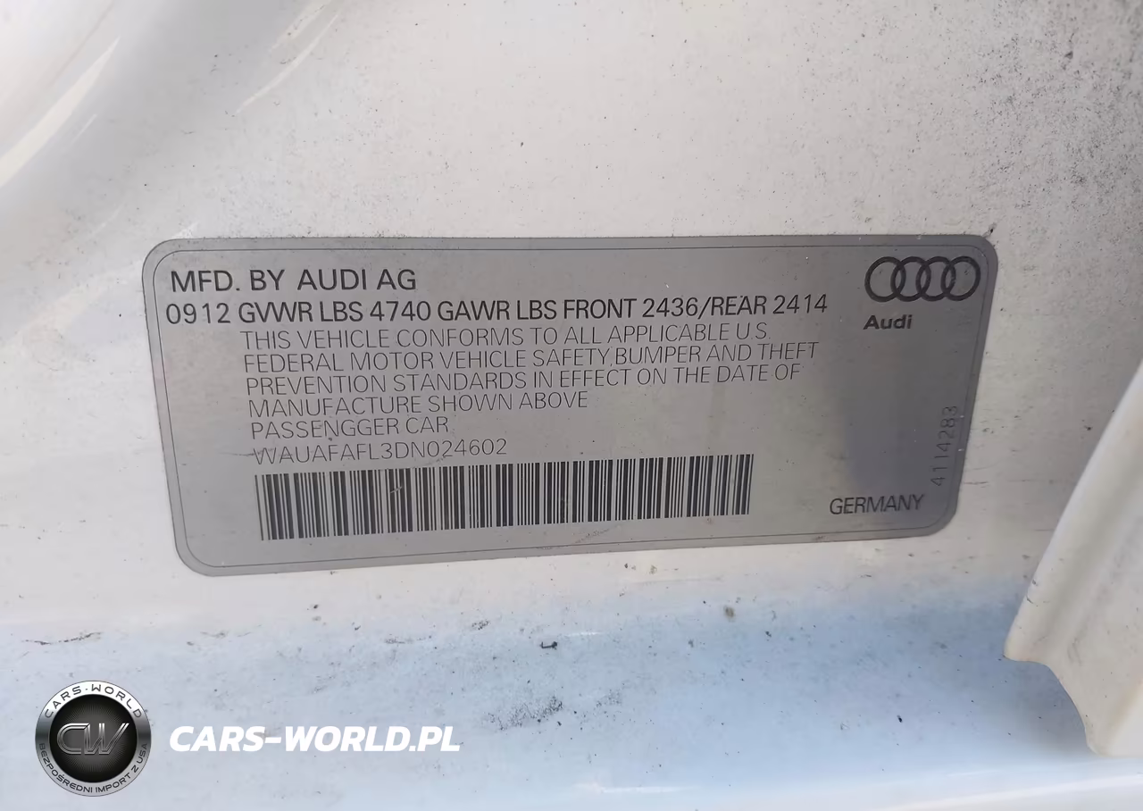 2013 Audi A4 2.0T Premium VIN:WAUAFAFL3DN024602 - 9