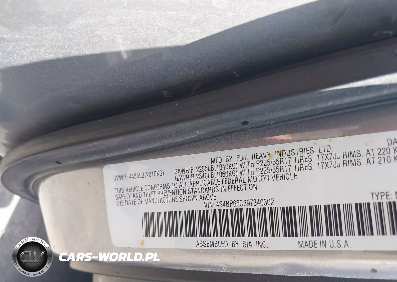 2009 Subaru Outback 2.5I Limited VIN:4S4BP66C397340302 - 9