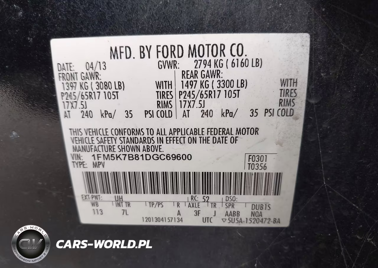 2013 Ford Explorer VIN:1FM5K7B81DGC69600 - 9