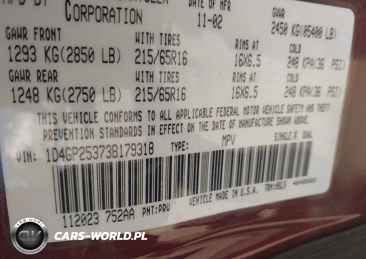 2003 Dodge Caravan Se VIN:1D4GP25373B179318 - 9