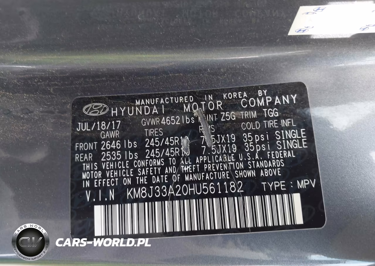2017 Hyundai Tucson Value VIN:KM8J33A20HU561182 - 9
