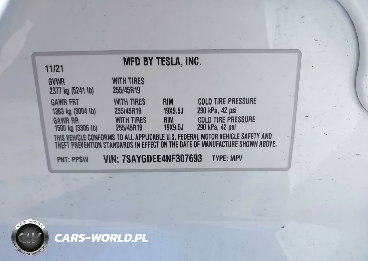 2022 Tesla Model Y Long Range Dual Motor All-Wheel Drive VIN:7SAYGDEE4NF307693 - 9