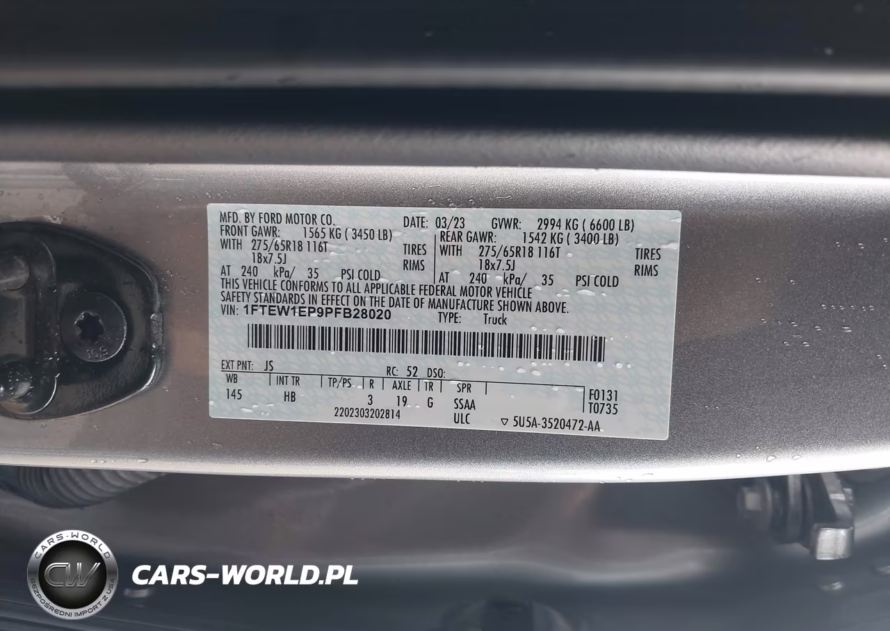 2023 Ford F-150 Lariat-Xl-Xlt VIN:1FTEW1EP9PFB28020 - 9