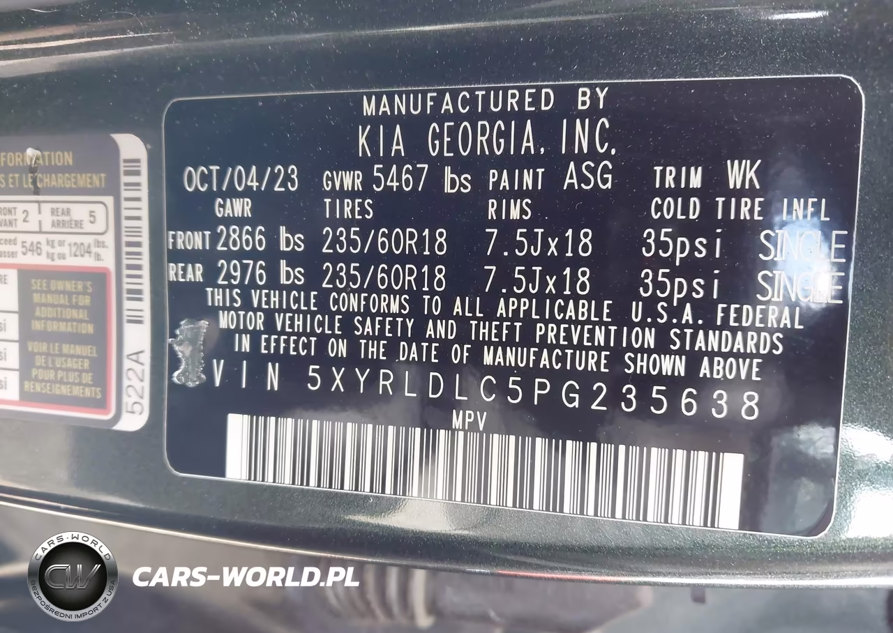 2023 Kia Sorento X-Line S VIN:5XYRLDLC5PG235638 - 9