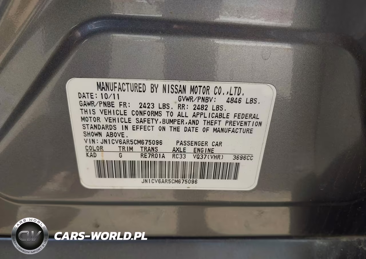 2012 Infiniti G37X VIN:JN1CV6AR5CM675096 - 9