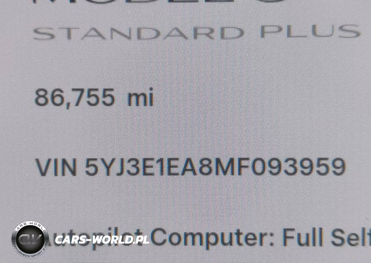 2021 Tesla Model 3 Standard Range Plus Rear-Wheel Drive VIN:5YJ3E1EA8MF093959 - 9