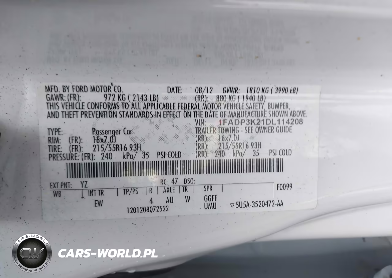 2013 Ford Focus Se VIN:1FADP3K21DL114208 - 9