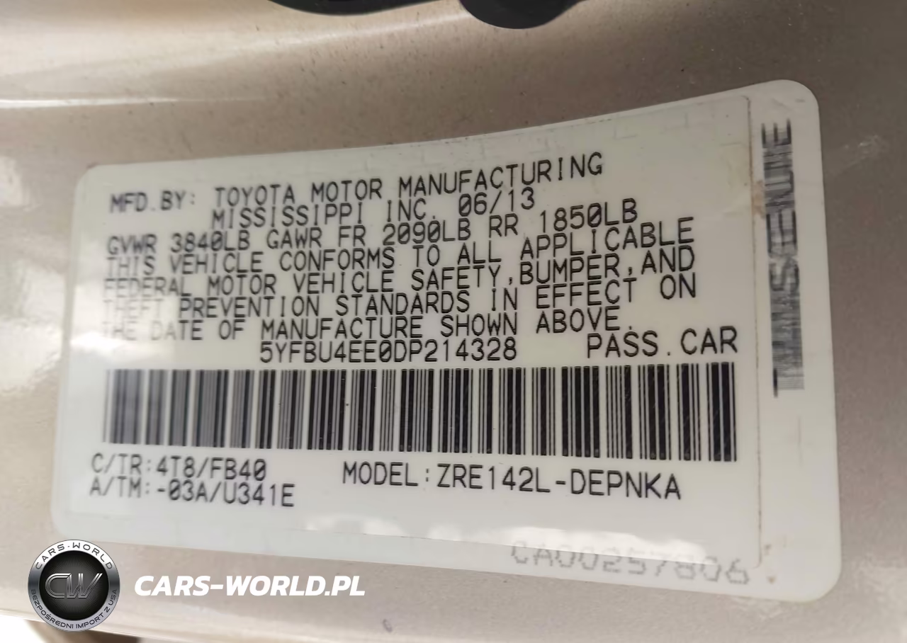 2013 Toyota Corolla Le VIN:5YFBU4EE0DP214328 - 9
