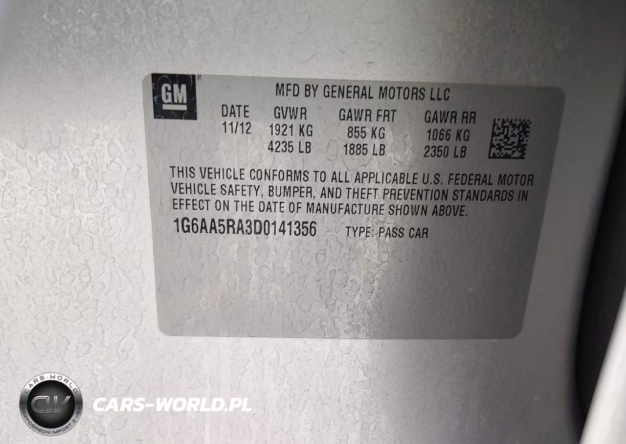 2013 Cadillac Ats Standard VIN:1G6AA5RA3D0141356 - 9