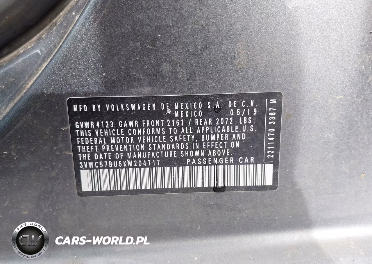 2019 Volkswagen Jetta 1.4T R-Line-1.4T S-1.4T Se VIN:3VWC57BU5KM204717 - 9