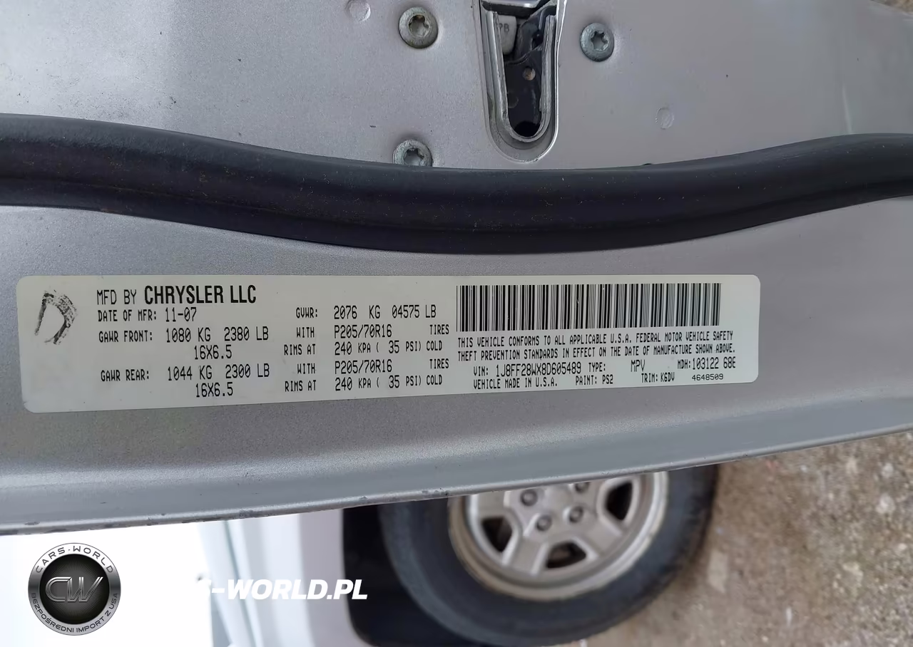 2008 Jeep Patriot Sport VIN:1J8FF28WX8D605489 - 9