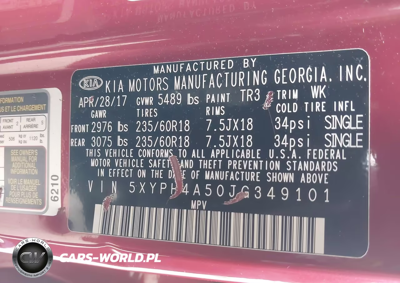 2018 Kia Sorento 3.3L Ex VIN:5XYPH4A50JG349101 - 9