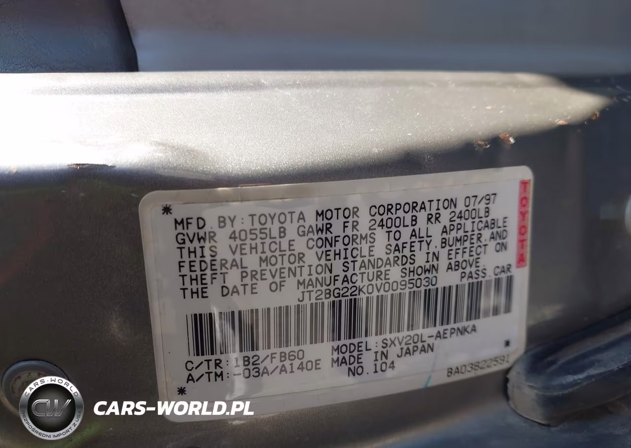 1997 Toyota Camry Le-Xle VIN:JT2BG22K0V0095030 - 9