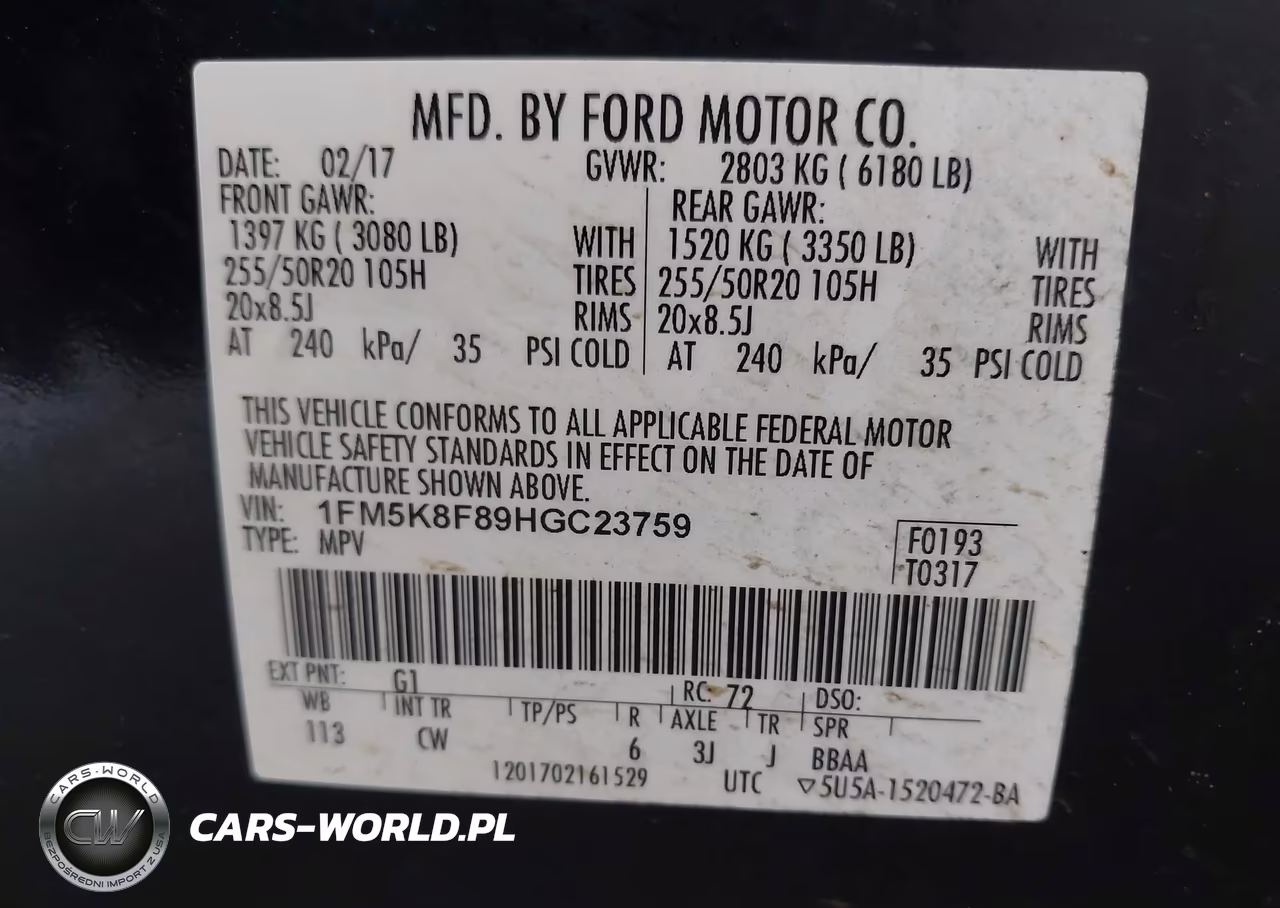2017 Ford Explorer Limited VIN:1FM5K8F89HGC23759 - 9
