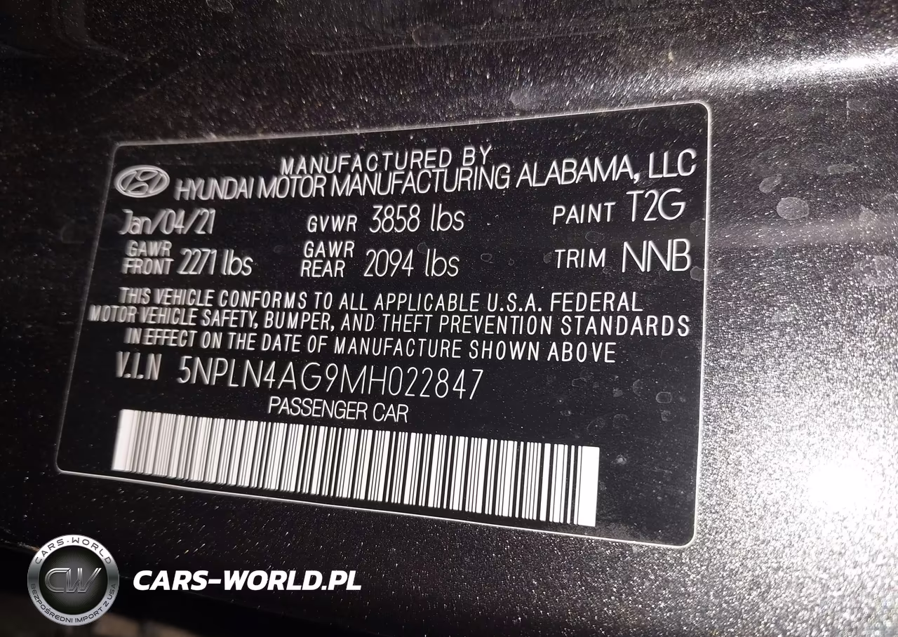 2021 Hyundai Elantra Sel VIN:5NPLN4AG9MH022847 - 9