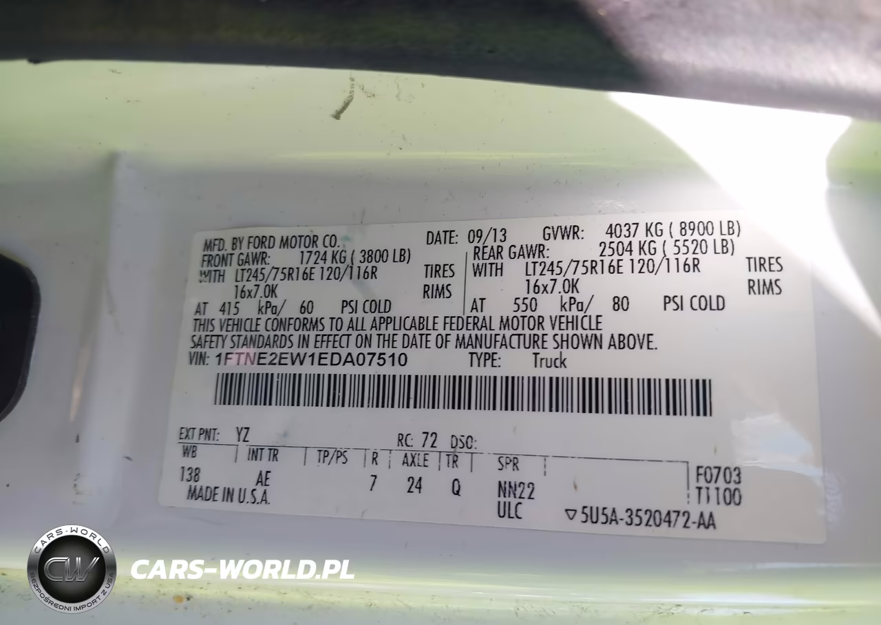 2014 Ford E-250 Commercial VIN:1FTNE2EW1EDA07510 - 9