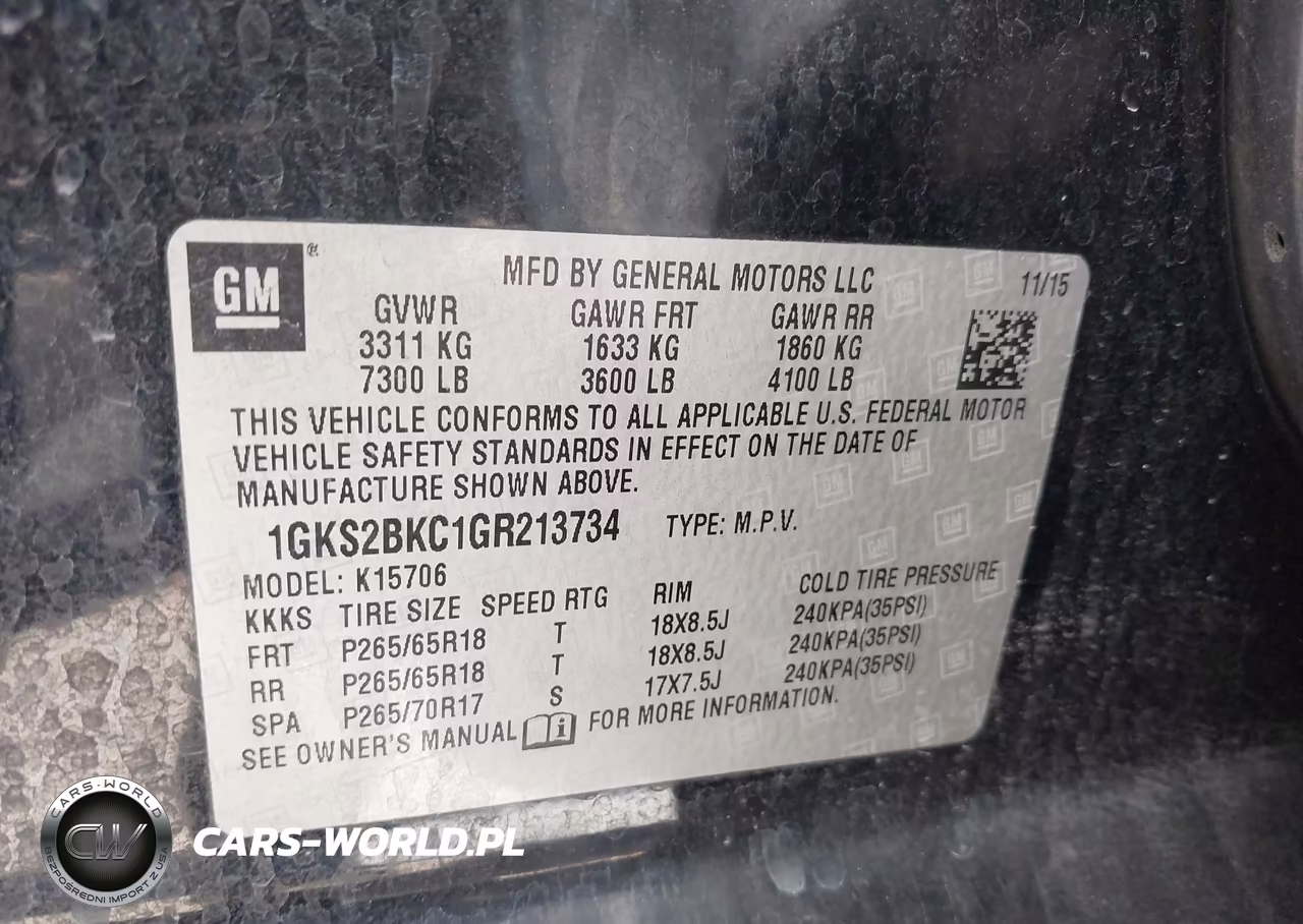 2016 GMC Yukon Slt VIN:1GKS2BKC1GR213734 - 9