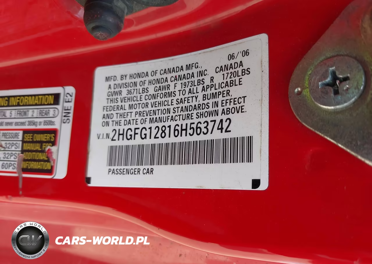 2006 Honda Civic Ex VIN:2HGFG12816H563742 - 9