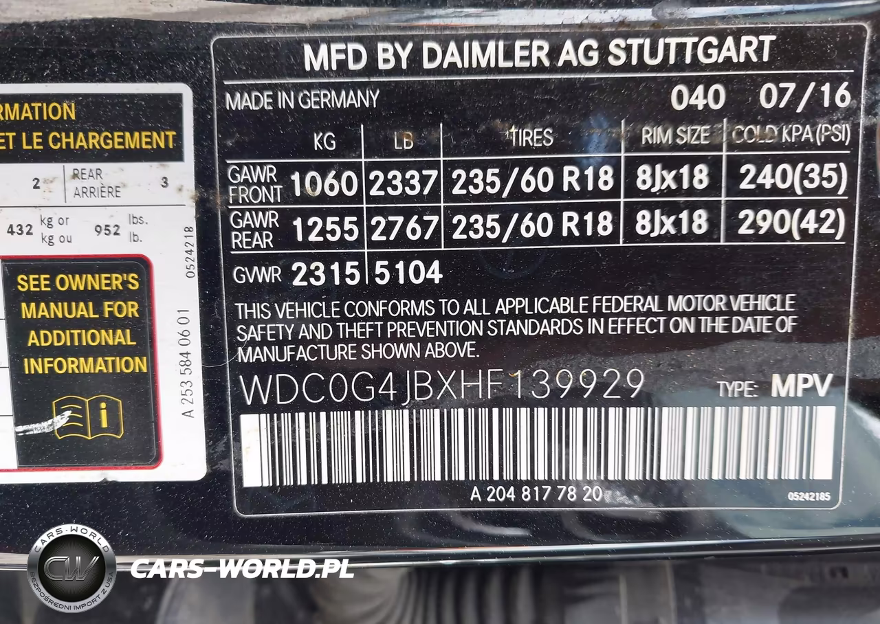 2017 Mercedes-Benz Glc 300 VIN:WDC0G4JBXHF139929 - 9