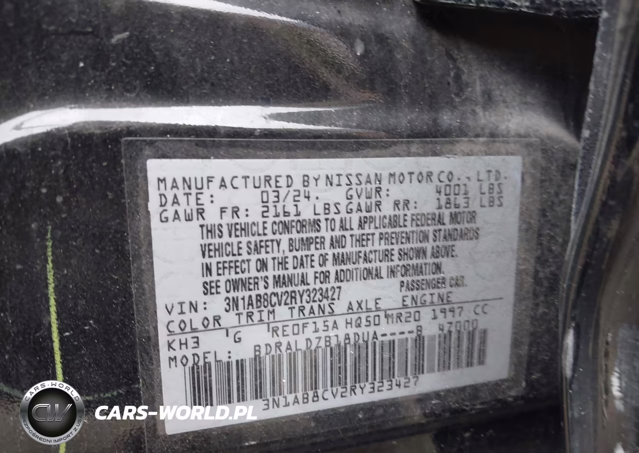 2024 Nissan Sentra Sv Xtronic Cvt VIN:3N1AB8CV2RY323427 - 9
