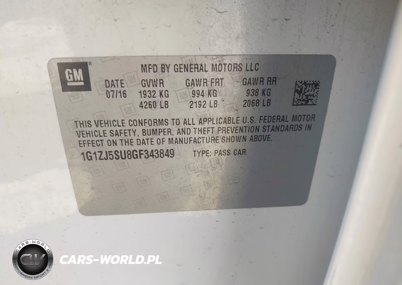 2016 Chevrolet Malibu Hybrid VIN:1G1ZJ5SU8GF343849 - 9