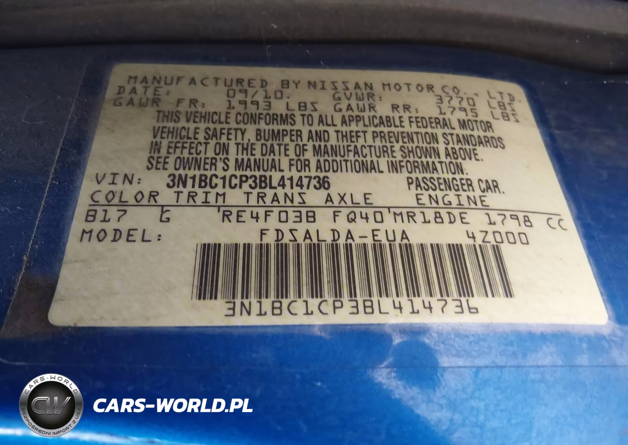 2011 Nissan Versa 1.8S VIN:3N1BC1CP3BL414736 - 9