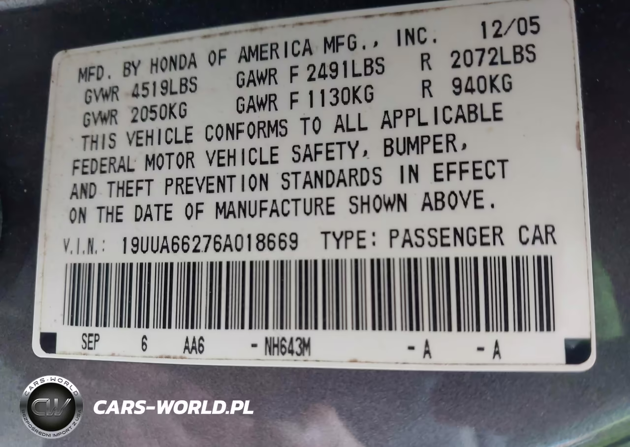 2006 Acura Tl VIN:19UUA66276A018669 - 9