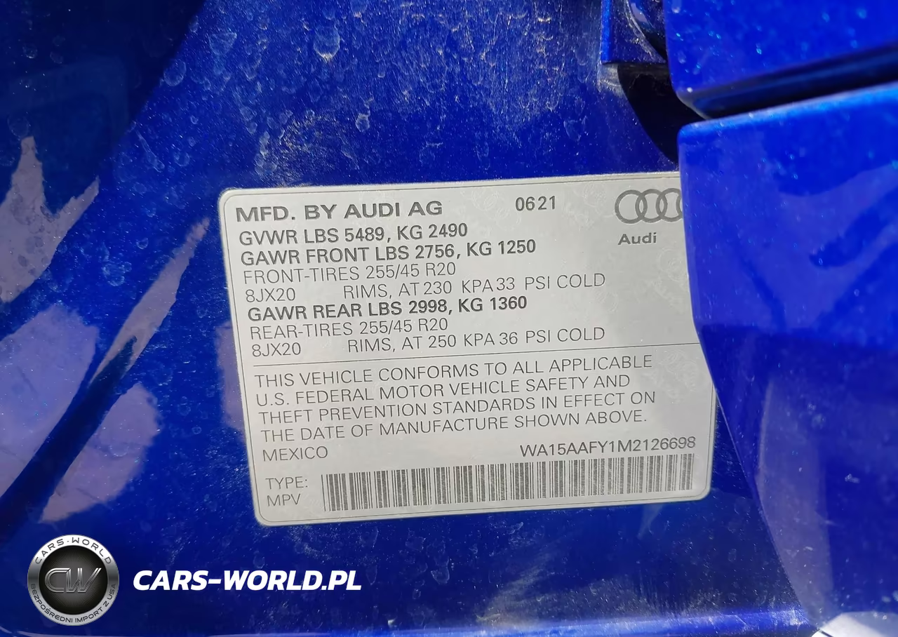 2021 Audi Q5 Sportback Premium Plus 45 Tfsi Quattro S Tronic VIN:WA15AAFY1M2126698 - 17