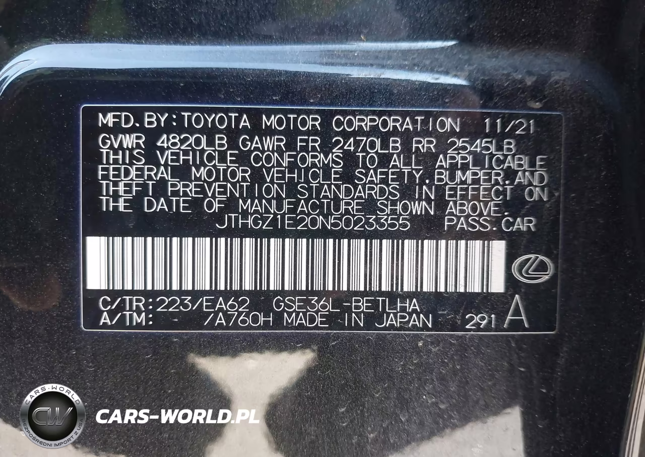 2022 Lexus Is 350 F Sport VIN:JTHGZ1E20N5023355 - 9