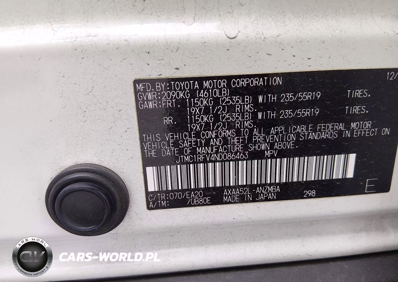 2022 Toyota Rav4 Xle Premium VIN:JTMC1RFV4ND086463 - 9