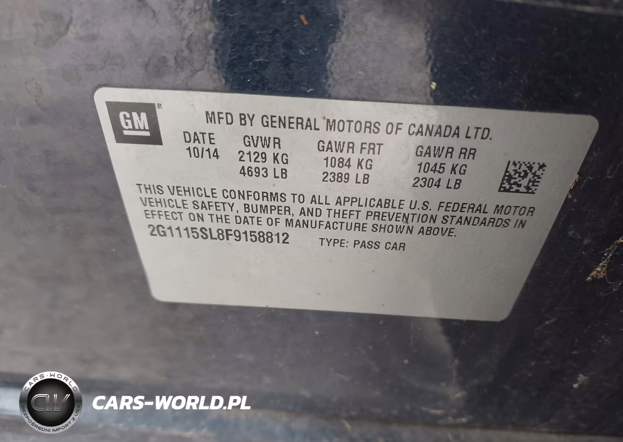 2015 Chevrolet Impala 1Lt VIN:2G1115SL8F9158812 - 9