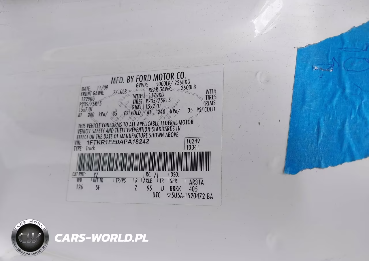 2010 Ford Ranger Sport-Xl-Xlt VIN:1FTKR1EE0APA18242 - 9