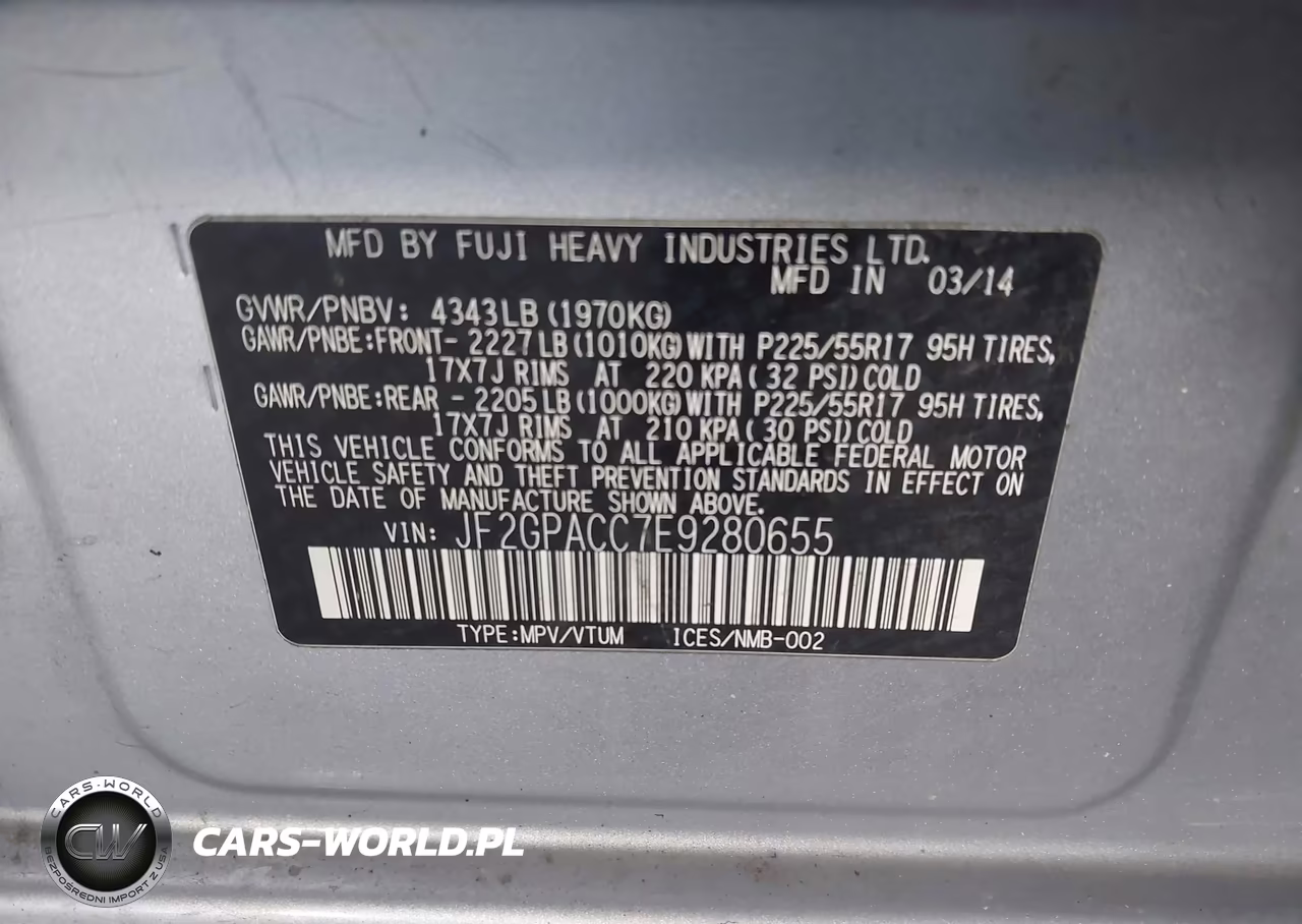 2014 Subaru Xv Crosstrek 2.0I Premium VIN:JF2GPACC7E9280655 - 9