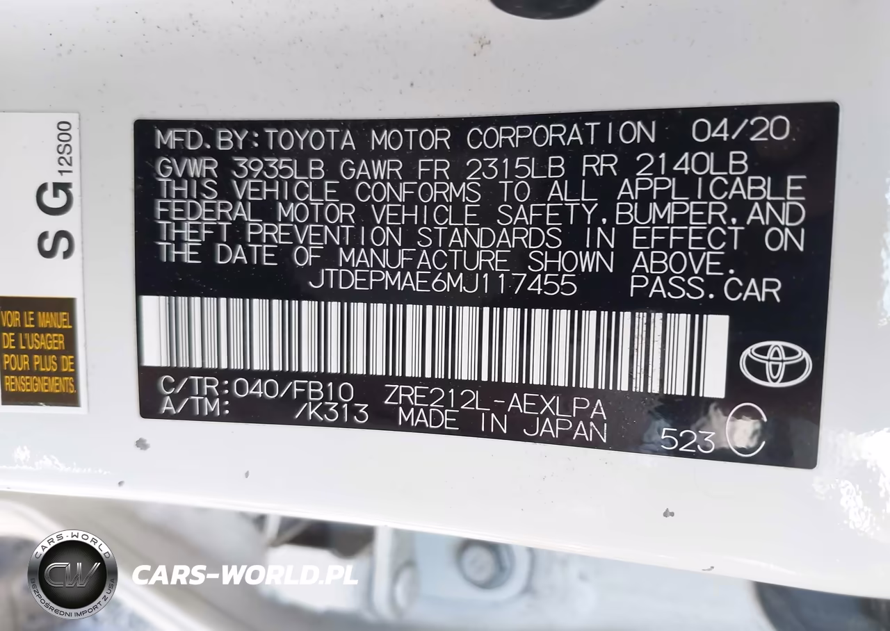 2021 Toyota Corolla Le VIN:JTDEPMAE6MJ117455 - 9