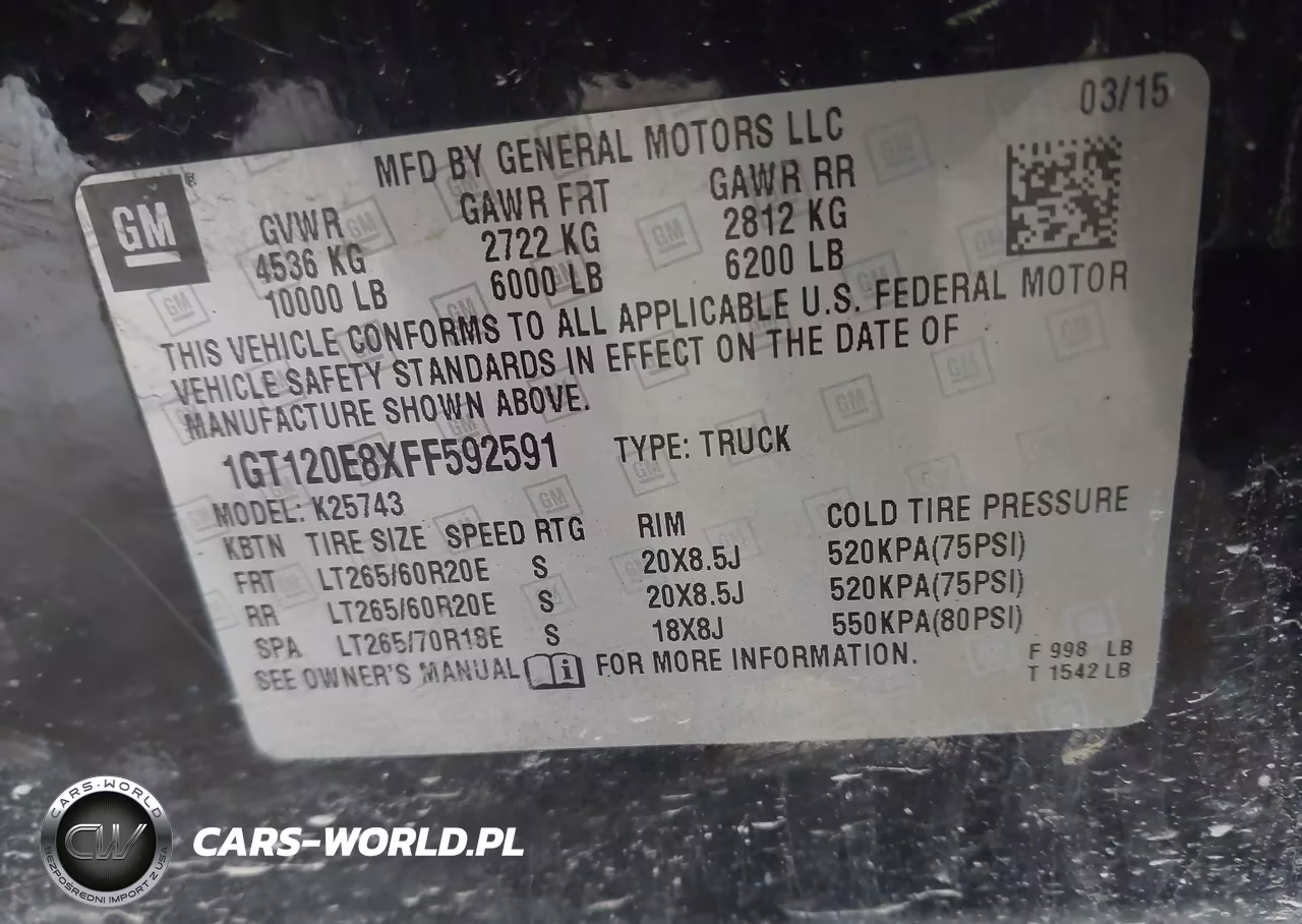 2015 GMC Sierra 2500Hd Denali VIN:1GT120E8XFF592591 - 9