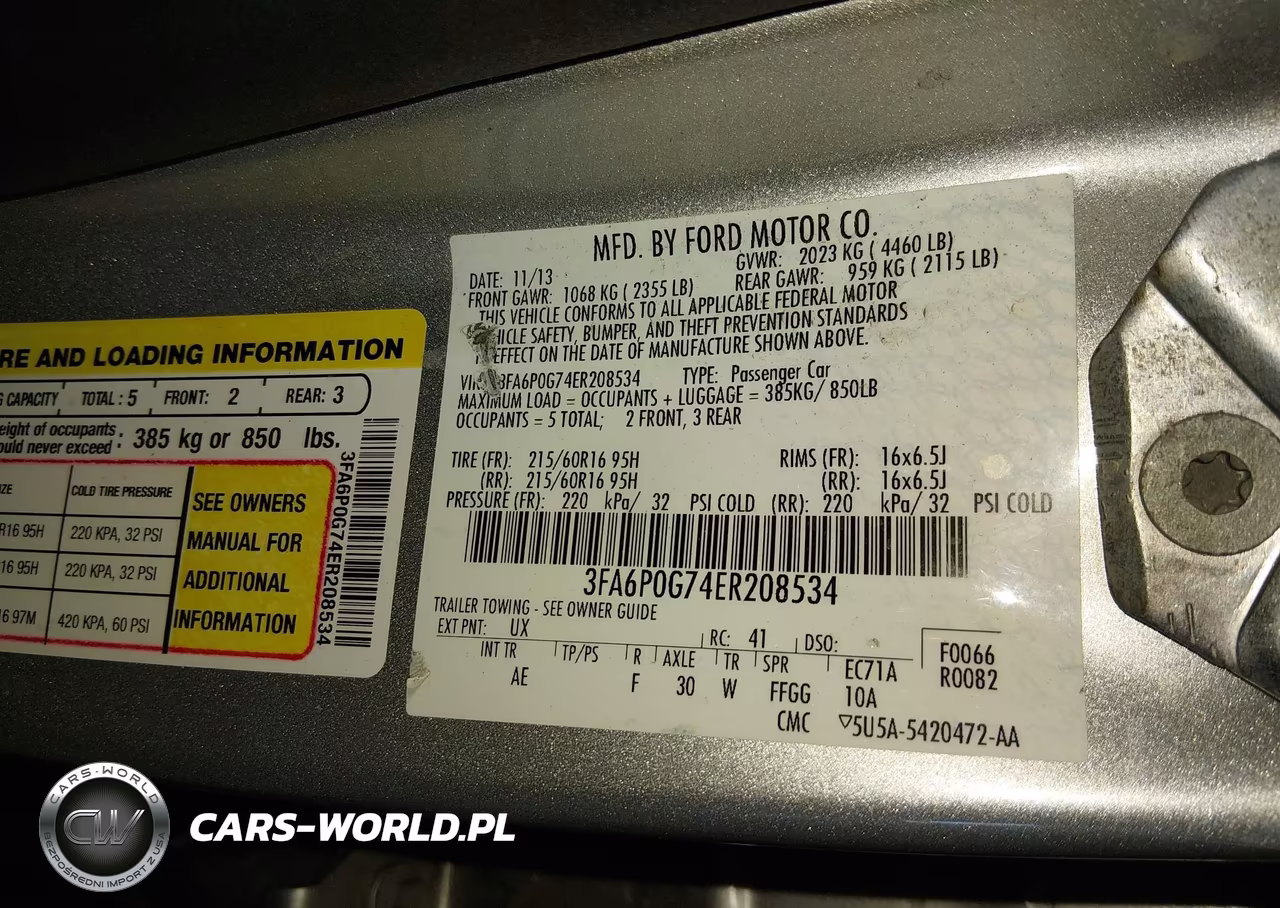 2014 Ford Fusion S VIN:3FA6P0G74ER208534 - 9