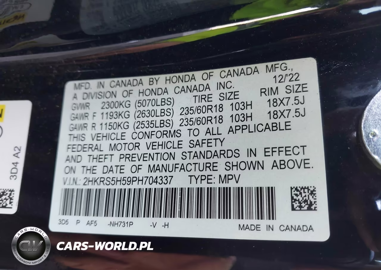 2023 Honda Cr-V Hybrid Sport VIN:2HKRS5H59PH704337 - 9
