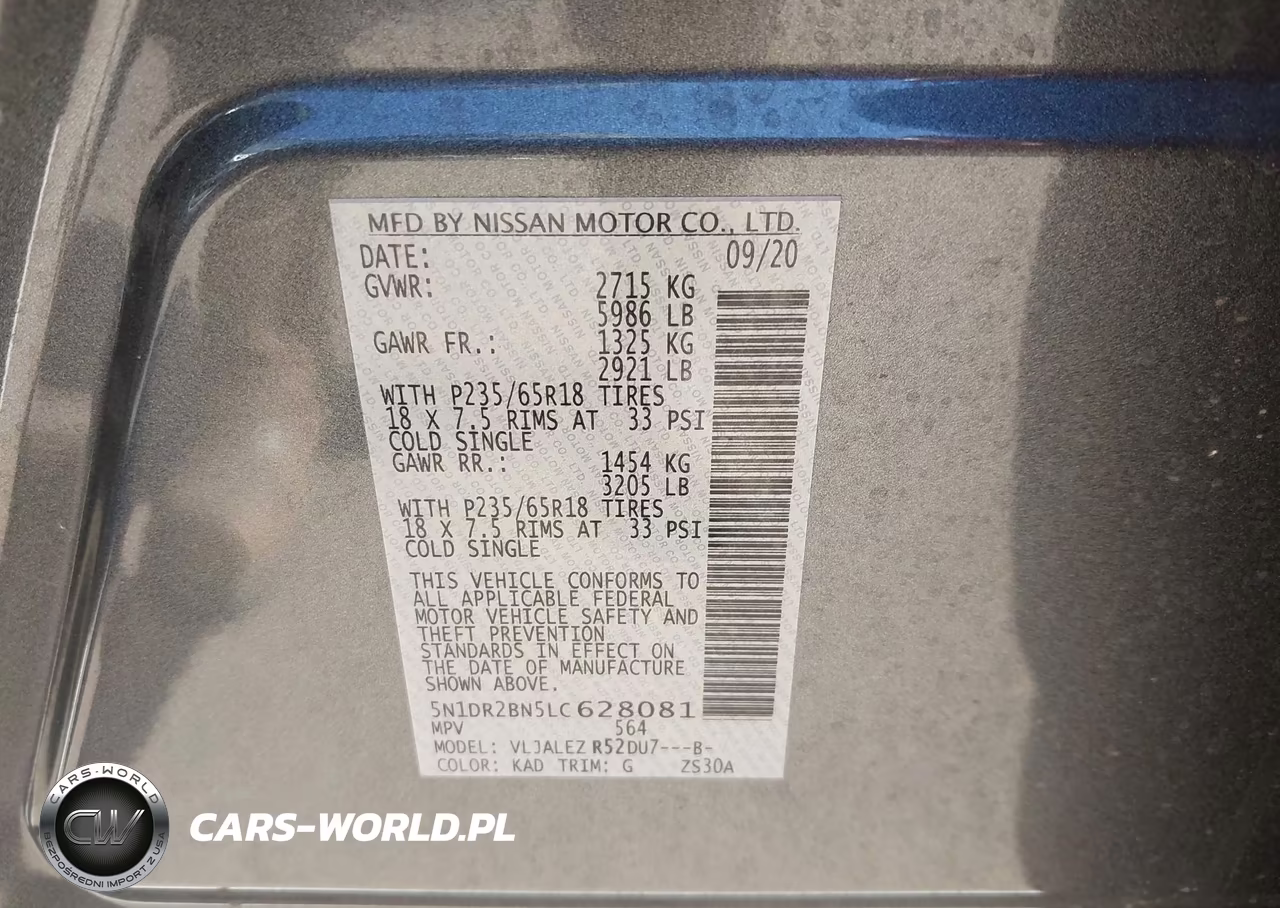 2020 Nissan Pathfinder Sv 2Wd VIN:5N1DR2BN5LC628081 - 9