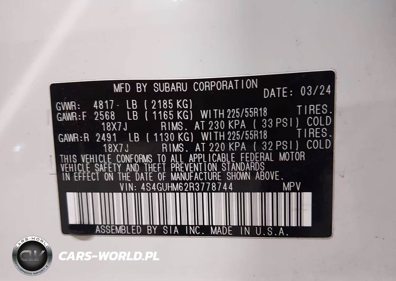 2024 Subaru Crosstrek Limited VIN:4S4GUHM62R3778744 - 9